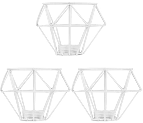 OSALADI Kleines Schwarzes Zimmer, Heimbeleuchtung, Wohnform Mit Kronleuchter, Hängende Decke, Weiß, Moderner Schutz, Antike, Minimalistische Schattenwand Für Diamantabdeckung, Metalldraht