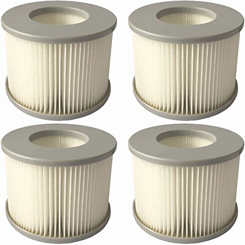 WINOK Lot de 4 cartouches filtrantes pour jacuzzi MSPA - Lot de 4 cartouches filtrantes de rechange pour piscines gonflables - Cartouche filtrante pour sous-marins chauds et spa à bulles portable -