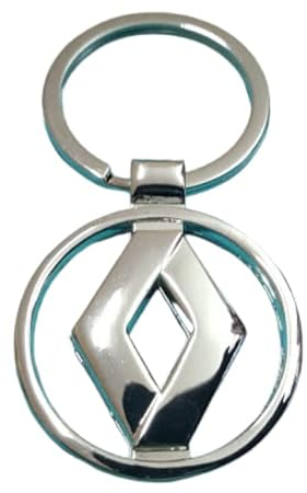 prodigital Porte-clés avec logo Marques Auto en acier chromé - Porte-clés résistant et inaltérable, R_enault, Taille Unique