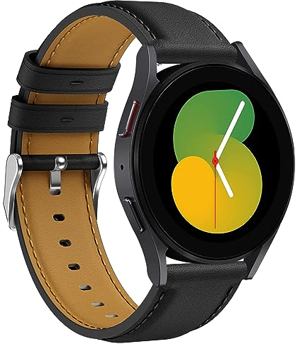 Supore 20 mm Leather Armband for Samsung Galaxy Watch 7/6/5/4 44 mm 40 mm, Armband für Galaxy Watch 5 Pro 45 mm/Watch 4 Classic 42 mm 46 mm/Watch Active 40 mm Leather Watch Armband für Women Men