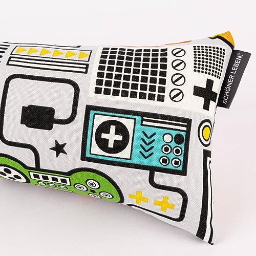 SCHÖNER LEBEN. Zugluftstopper Game Computer Gaming Zocken Spielekonsole grau bunt Verschiedene Größen, Auswahl:120cm Länge