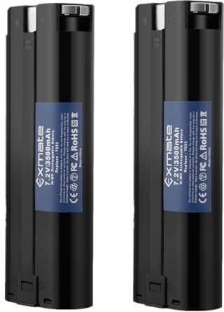 2 batterie Exmate per Makita 7000 7,2 V 3,5 Ah NI-Mh di ricambio per Makita 7000 7002 7033 191679-9 192532-2 192695-4 632002-4 632003-2