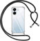 Pnakqil Funda para Xiaomi Redmi 13C con Cuerda, Carcasa Transparente Silicona Colgar Collar Correa de Cuello Cadena Cordón para Redmi 13C Fundas, Negro