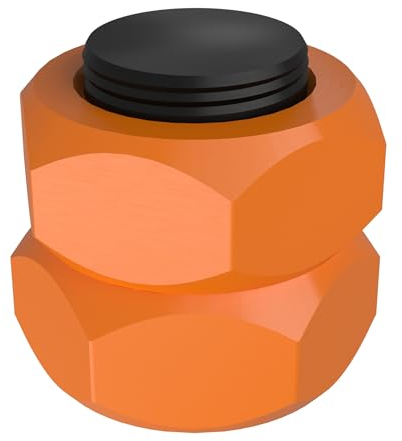 Generisch Copertura per gancio di traino, tappo AHK, per auto, rimorchio, quad, caravan, controdadi di alta qualità, stampa 3D, TPU, colore arancione e nero