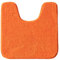 MIULEE Badematte WC Vorleger Badteppich Fußmatte Flur 1 Stück U Förmige Deko Matte Badteppiche Dekoration rutschfest Saugfähig für Wohnzimmer Badezimmer Toilett WC 45x45cm Orange