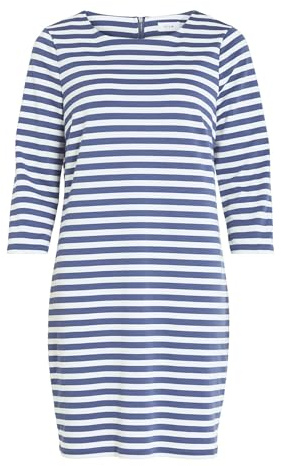 Vila Damen Vininny 3/4 O-Neck Dress - Noos Jerseykleid (1er Pack)