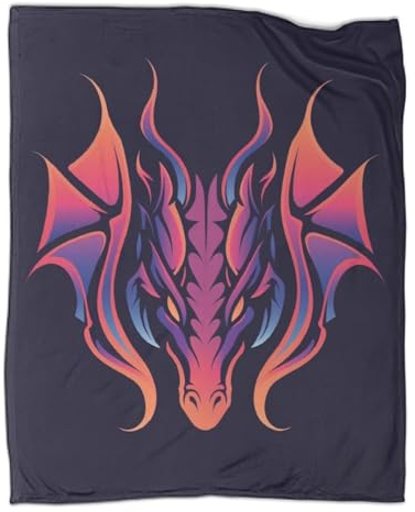 Wilder Drache Kuscheldecke 60x80inch(150x200cm),weich & Warm,extra Flauschig Als Sofadecke Wasserhahn Wohndecke Yogadecke Tagesdecke,Plüsch Sofaüberwurf