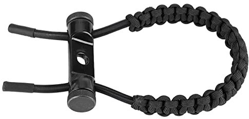 Itonash Élingue de Poignet d'arc de Tir à l'arc, équipement de Tir à l'arc, Dragonne Tressée Composée Réglable pour Le Tir à la Cible d'arc (Noir)