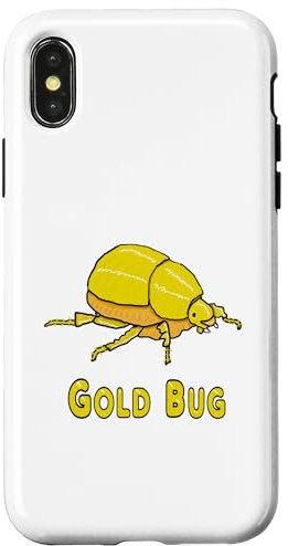 Carcasa para iPhone X/XS Bug de oro