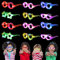 TNSLAND Mitgebsel Kindergeburtstag 12pcs Gastgeschenke Kinder Led Brille Neon Party Gadgets Partybrille Wundertüte Kinder Party Glasses Party-Mitgebsel Give Aways Leuchtspielzeug Leuchtbrille