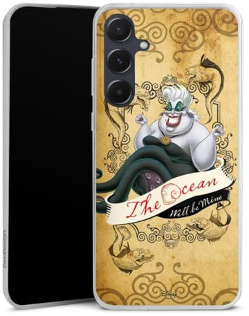 Slim Case kompatibel mit Samsung Galaxy A 55 5G Silikon Handyhülle transparent Hülle extra dünn Ursula Disney Arielle