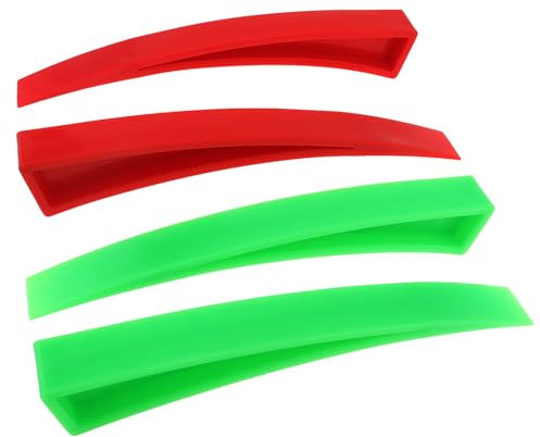 ePathChina 4 Strumenti di Riparazione per ammaccature Curve, Cuneo in plastica Fai da Te, Raschietto per sblocco Porte Auto, Kit di Riparazione ammaccature Senza Vernice Rossa e Verde