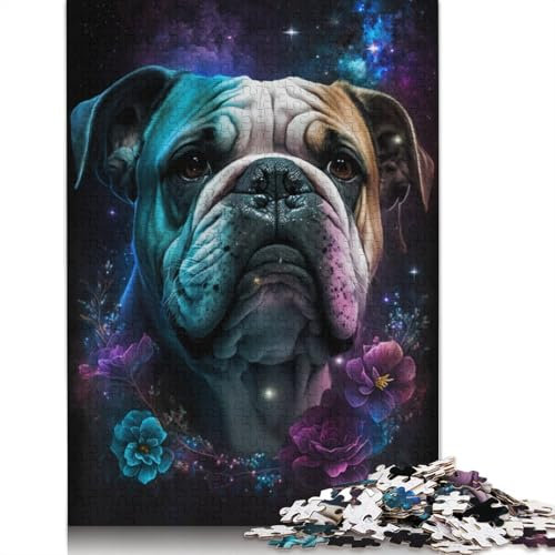 Puzzle für Erwachsene, Space Bulldog, 1000-teiliges Puzzle aus Pappe, Puzzle für Jugendliche und Kinder, Lernspiel für Erwachsene und Kinder (Größe 38 x 26 cm)
