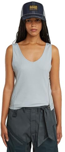 G-Star Damen Asymmetrical Zip Slim Tank Top