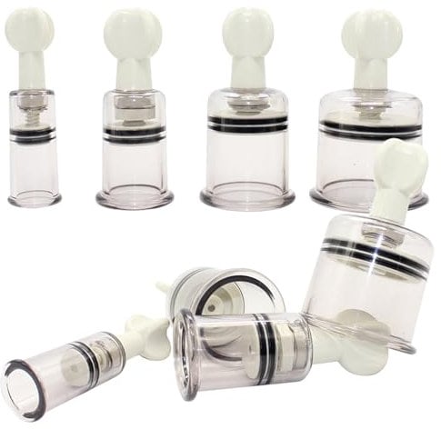 Nippelsauger für Frauen Nippel Sauger Brustwarzensauger Nipple Clamps Extreme Weiß 8 Stk Nippelklemme Frau Klitoris Luststeigerung Niplette Brust Vergrößerungsucker Sexspielzeug Erotisches Erotik
