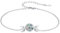 Triple Moon Goddess Armband 925 Sterling Silber Pentagramm Abalone Armband Pagan Wiccan Amulett Schmuck Geschenke für Männer Frauen Damen