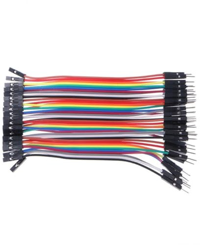 jojnsha 40Pcs Cables M-F/M-M/F-F Jumper Breadboard Wire Colorful GPIO Ribbon for