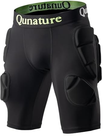 Qunature Schutzhosen Snowboard-Schutzausrüstung 3D Hüftpolster Eva Protektorenhose Gepolsterter Shorts für Männer und Frauen Erweiterte Ausführung zum Skifahren Klettern und Mountainbiken