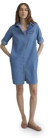 Mavi Damen LYRA Jeans-Kleid, mid Vintage lt Denim, S