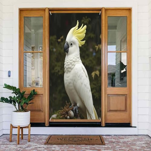 Türdekorationen – Frühling Sommer niedlich modern Kakadu Druck Nr. 9 Türschilder vorne Schild Winter Herbst hängende Kulisse für den Außenbereich