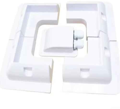 Sumsoctober Kit de support de montage pour panneau solaire avec 4 coins et boîte de jonction - Installation sans perçage en ABS pour camping-car, caravane, bateau, abri de jardin, garage, toit (blanc)