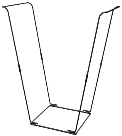 Asukohu 1. Support de sac de jardin réglable en métal Cadre extérieur rouillé pour sacs poubelle et collection de feuilles de 30 à 45 litres Grande capacité Sacs à déchets de jardin Rack