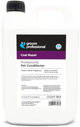 Groom Professional Coat Repair Hundeconditioner (4 L) – Salongröße 10:1, Intensive Pflege für Trockene & Geschädigte Felle, Macht Weich & Glänzend, Produziert in UK