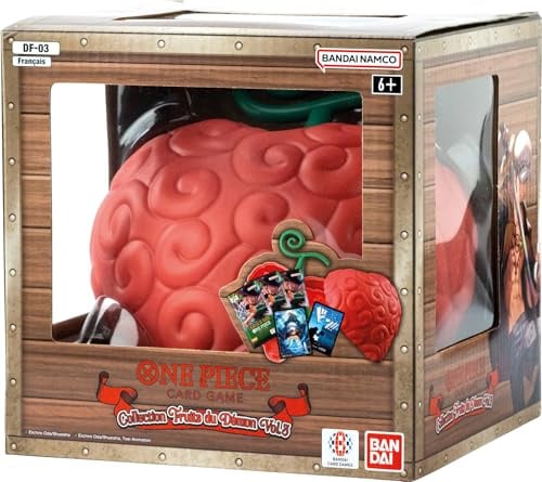 Asmodee - One Piece: Devil Fruit Collection 3 - Bandai - Sammelkarten-Kollektion in Form von Messerfrüchten - 3 Booster inklusive