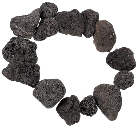 ROMISBABA Schwarze Poröse Vulkansteine für Aquarium und Gartendekoration Natürliche Lavasteine für Pflanzen Aquascaping und Landschaftsbau Atmungsaktive Dekosteine für Blumentöpfe