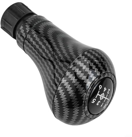 Pomo de palanca de cambios, estilo fibra de carbono de 6 velocidades para Mercedes W203 CL203 S203 W209, repuesto de cubierta de palanca de cambios manual