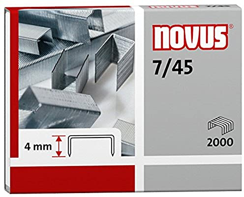 novus Heftklammern 7/45, verzinkt, Inhalt: 2000 Stück