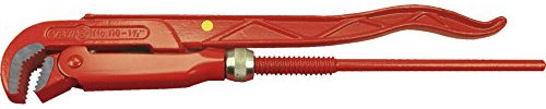 VBW 110015 Rohrzange 90° rot lackiert poliert 1 1/2