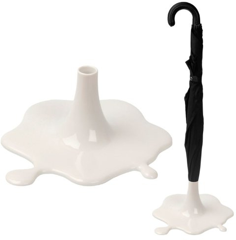 Balvi Porte-Parapluie Splash Couleur ; Blanc Accessoire pour Ranger Le Parapluie en Forme de Tache de