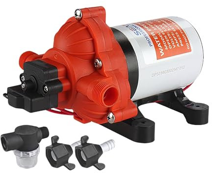 SEAFLO Wassermembran-Pumpe, selbstansaugende Pumpe, 11,3 l/min, 45 PSI, Wohnmobil/Marine, 12 Volt Gleichstrom, 12 V Bedarf frisch
