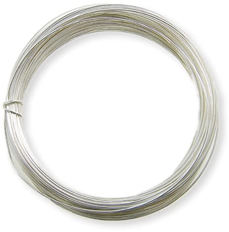 Anlaufgeschützter Basteldraht Versilbert 0,5 mm (24 Gauge) x 15 m – Weicher Kupferdraht Zum Schmuckbasteln, Modellieren, Wickeln, Skulptur & Kreatives Arbeiten