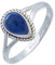 mantraroma Ring Silber Damen Lapis Lazuli Edelstein blau dezent verspielt