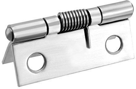 sourcing map 5pcs Selbstschließendes Feder Scharnier 38mm Edelstahl DIY Hardware für Tür Kabinett DE