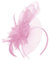 Caprilite Baby Pink Fascinator Headband Flower Wedding Ascot Races Net Hat Feathers