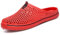 Sabot Donna Estate Uomo Zoccoli Spiaggia Giardinaggio Pantofole Traspirante Scarpe da Mare Rosso 43