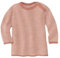 Melange-Pullover Baby & Kleinkind - 100% Bio-Merino – atmungsaktiv & warm - Unisex Gr. 50-104 - nachhaltig & fair – dehnbar mit Knopfverschluss - Made in Germany | Rosé-Natur Gr. 86-92