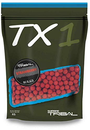 SHIMANO TX1 Strawberry Boilie 15mm, 1kg