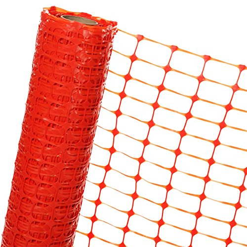 HaGa® Absperrzaun 1,2m x 25m - Bauzaun Zaun mit 120g/m² - Baustellenzaun Kunststoffzaun Gartenzaun in orange