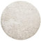 Teppich - Läufer, nachhaltig, modern, einfarbig, kuschelig weich und sehr flauschig, Hochflor bestens geeignet für Wohnzimmer, Schlafzimmer, Kinderzimmer, Matteo (80 cm rund, Creme Beige)
