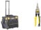 STANLEY FATMAX Open Mouth Rolling Rigid Tool Bag Trolley, Multi-Pockets Storage Organiser, FMST1-80148, Black & Aviation Snips – Straight Cut (2-14-563), Black and Yellow