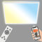 BRILONER - Plafonnier LED plat Smart Home, fonctionne avec Alexa, télécommande, lampe LED, plafonnier LED, lampe de salon, panneau LED, lampe de chambre, lampe de couloir, 42x42x2,5 cm, blanc
