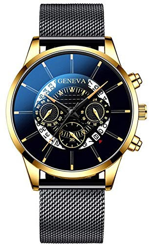 Uhren Herren Armbanduhr Quarz Uhr Herrenuhr Quarzuhr Sportuhr Outdooruhr für Männer 2022 Herren Mode Militäruhren Fashion Cool Unique Digital Literal Multi Layer Dial Herren Quarz Mesh Gürteluhr