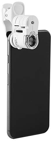 Ejoyous Phone Camera Lens, 60X Magnifying Glass LED UV Light Mini Pocket Scope for Phone, Professional Mini Mobile Phone Clip Microscope for Android