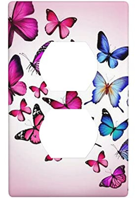 Steckdosenleiste für HDTV, Heimkino-Systeme, Rosa Schmetterlinge