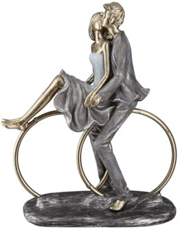 GILDE Poly Figur Paar auf Ringe H 24cm