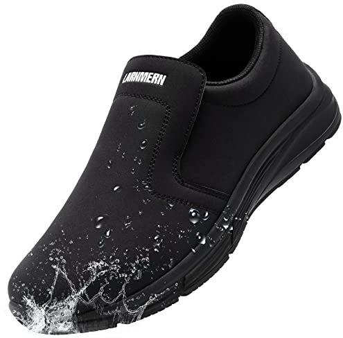 LARNMERN Kochschuhe rutschfeste Schuhe Herren Küche Arbeitsschuhe Wasserfeste Koch Slippers Schuhe Männer Loafers Berufsschuhe Non-Slip Chef OHNE-Stahlkappe,36EU